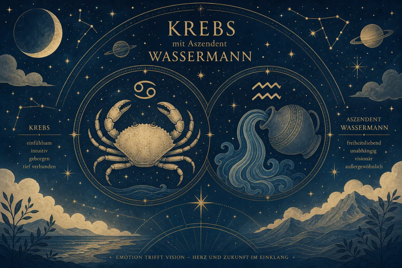 Krebs mit Aszendent Wassermann
