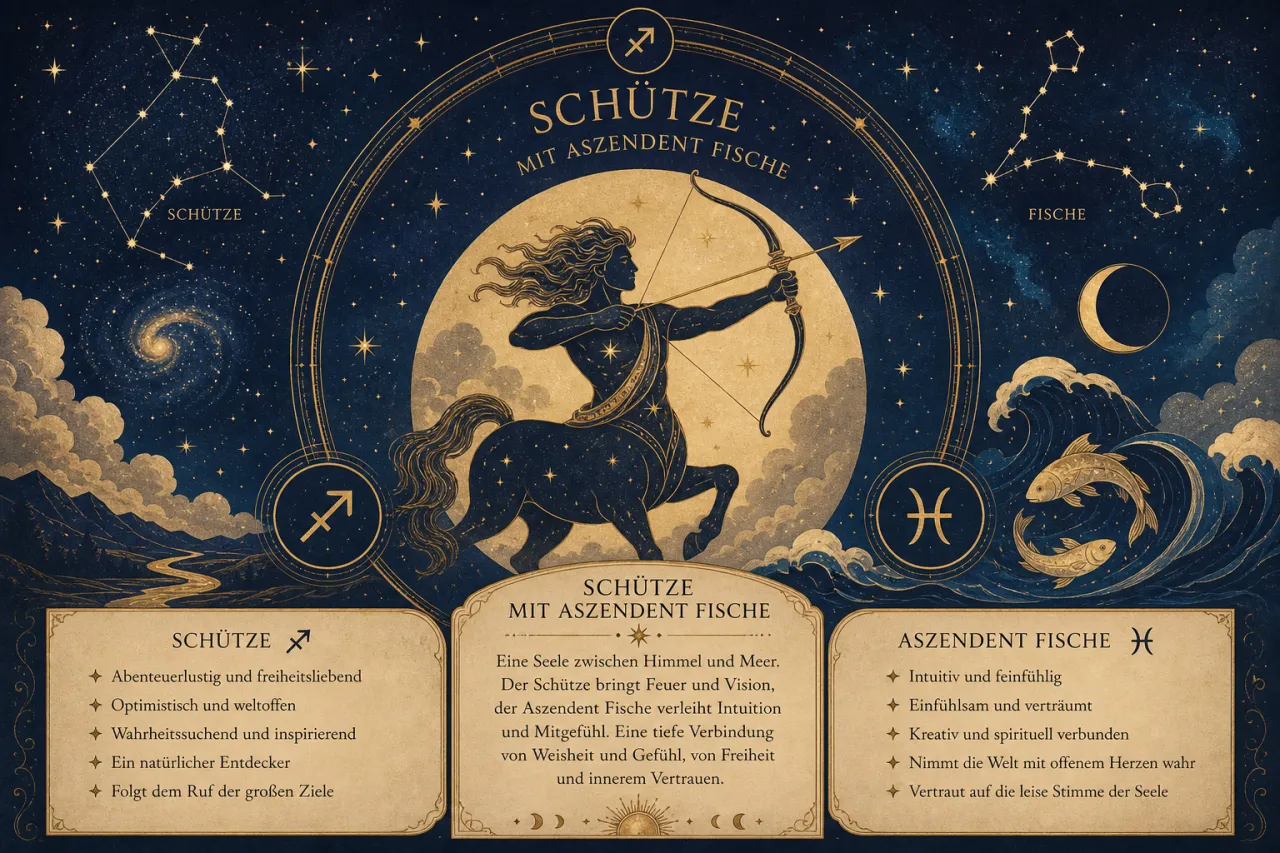 Schütze mit Aszendent Fische