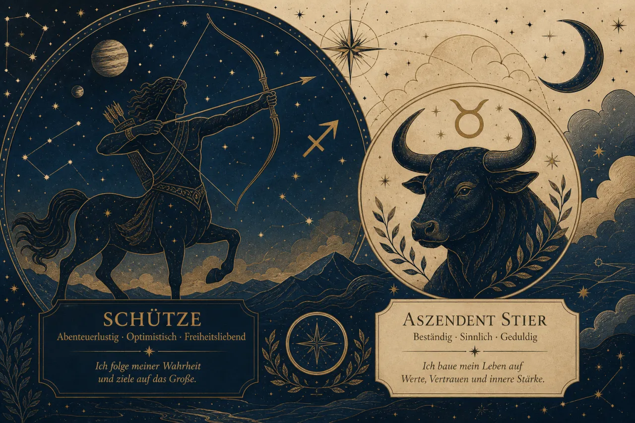 Schütze mit Aszendent Stier