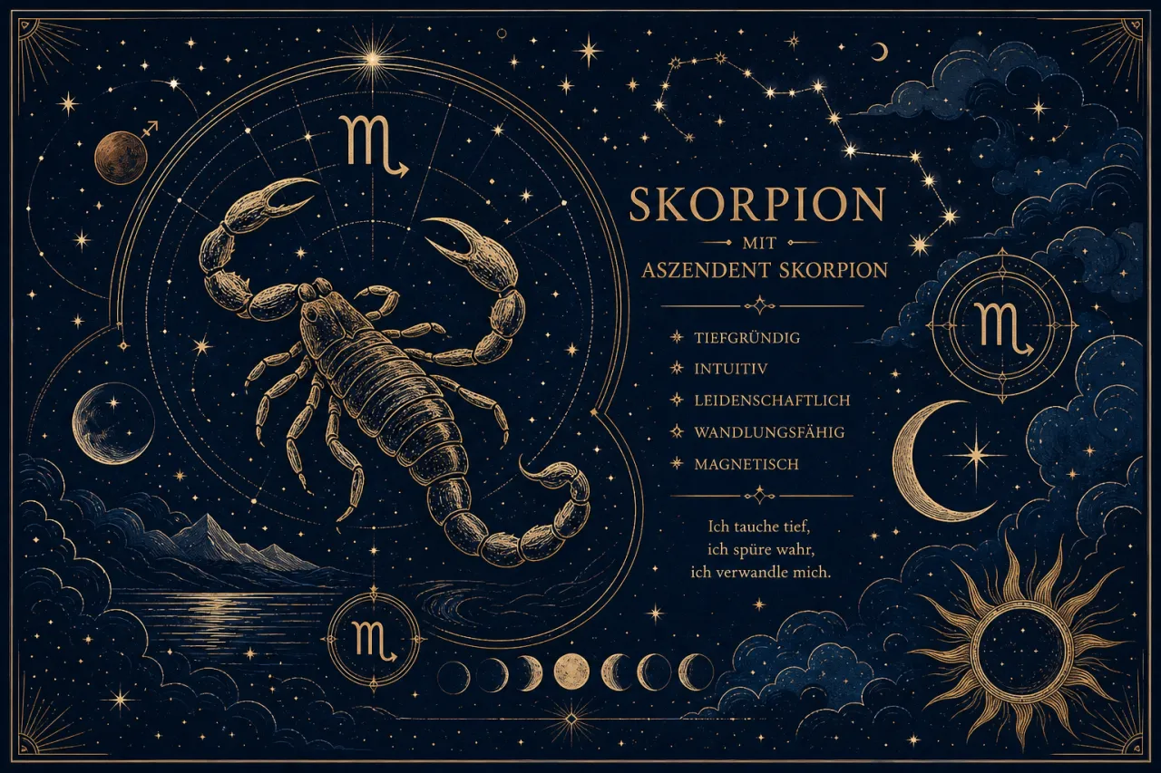 Skorpion mit Aszendent Skorpion