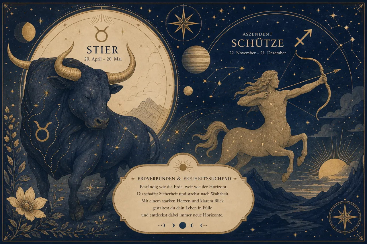 Stier mit Aszendent Schütze