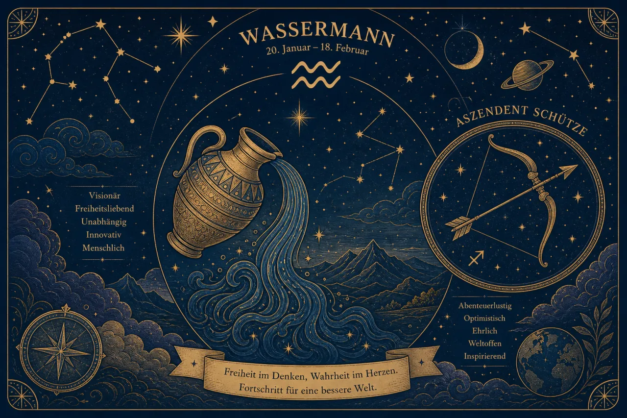 Wassermann mit Aszendent Schütze